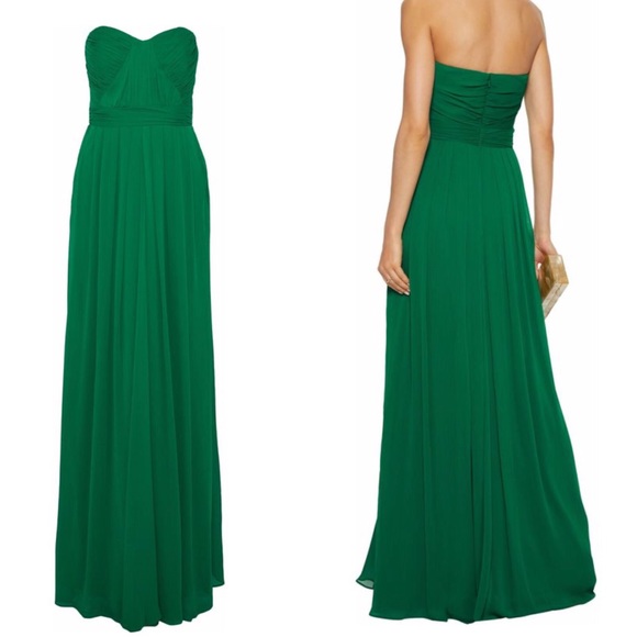 badgley mischka green dress